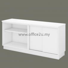 Q-YOS7160-YOS7180-WH COMBINATION LOW CABINET (OPEN SHELF + SLIDING DOOR)